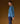 Cashmere Tunisian collar sweater - Azure Blue