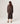 Cardigan aberto oversized - Havana Brown