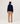 Sweater largo em caxemira - Azul Marinho