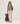 Camisola oversized em caxemira com decote em V - Bege