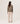 Camisola oversized em caxemira com decote em V - Bege