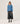 Cashmere Tunisian collar sweater - Azure Blue