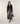 Merino wool Tunisian collar sweater - Black