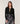 Pull col tunisien en laine mérinos - Noir