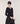 Camisola de lã Merino com decote em V - Preto