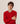 Camisola de lã Merino com decote em V - Vermelho