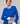 Camisola de gola redonda em lã merina - Azul Safira