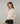 Camisola oversized em lã com decote em V - Cadeira Bege
