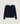 Sweater decote assimétrico em lã merino - Azul Marinho