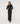 Vestido comprido drapeado - Preto