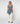 Twin-set de lã com decote redondo - Azul Cinza