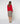 Camisola gola redonda em lã merina - Vermelho