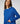 Camisola de lã merina com gola redonda - Azul Azure
