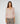 Camisola de lã Merino com decote em V - Pearl Pink