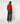 Camisola de lã Merino com decote em V - Vermelho