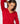 Camisola de lã Merino com decote em V - Vermelho