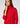 Camisola de gola alta em lã Merino - Vermelho