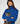 Camisola de gola alta em lã Merino - Azul Azure