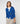 Cardigan em lã Merino - Azul Azure