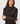 T-shirt drapeada - Preto