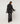 Fringed cape - Noir
