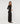 Vestido comprido drapeado - Preto