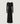 Vestido comprido drapeado - Preto